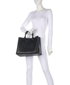 Alyce Handtasche genarbtes Rindsleder schwarz