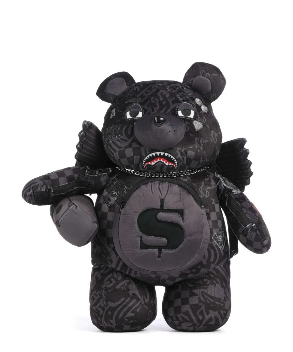 3AM Check Teddy Bear Rucksack Polyester schwarz
