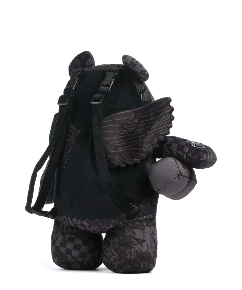 3AM Check Teddy Bear Rucksack Polyester schwarz