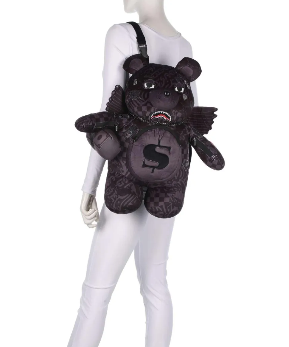 3AM Check Teddy Bear Rucksack Polyester schwarz
