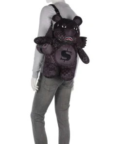 3AM Check Teddy Bear Rucksack Polyester schwarz