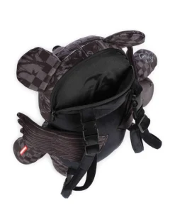 3AM Check Teddy Bear Rucksack Polyester schwarz