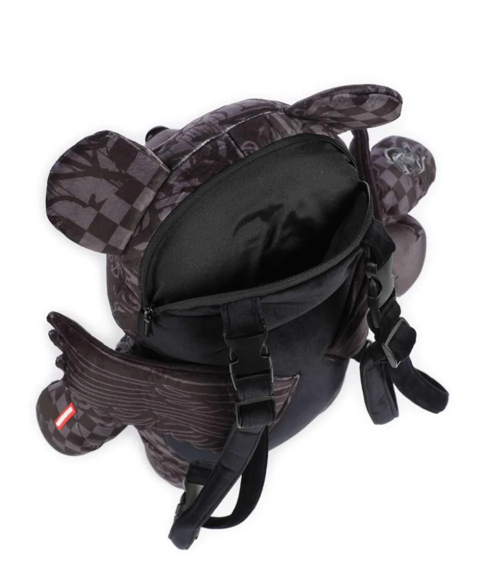 3AM Check Teddy Bear Rucksack Polyester schwarz