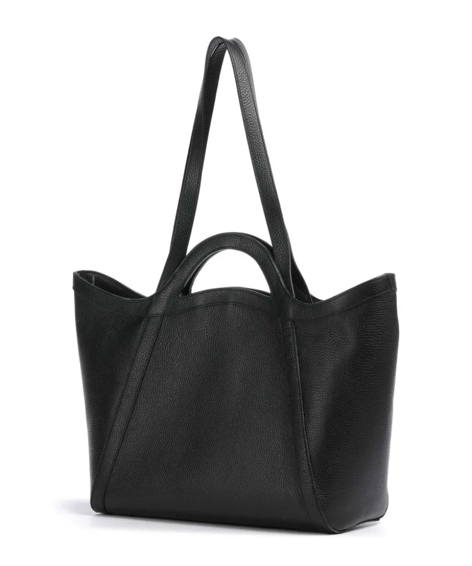 Amalia Shopper genarbtes Leder schwarz