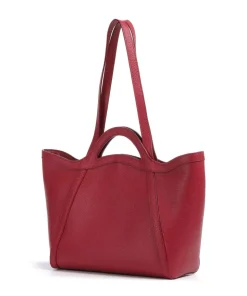 Amalia Shopper genarbtes Leder rot