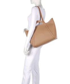 Amalia Shopper genarbtes Leder hellbraun