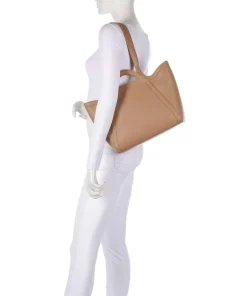 Amalia Shopper genarbtes Leder hellbraun