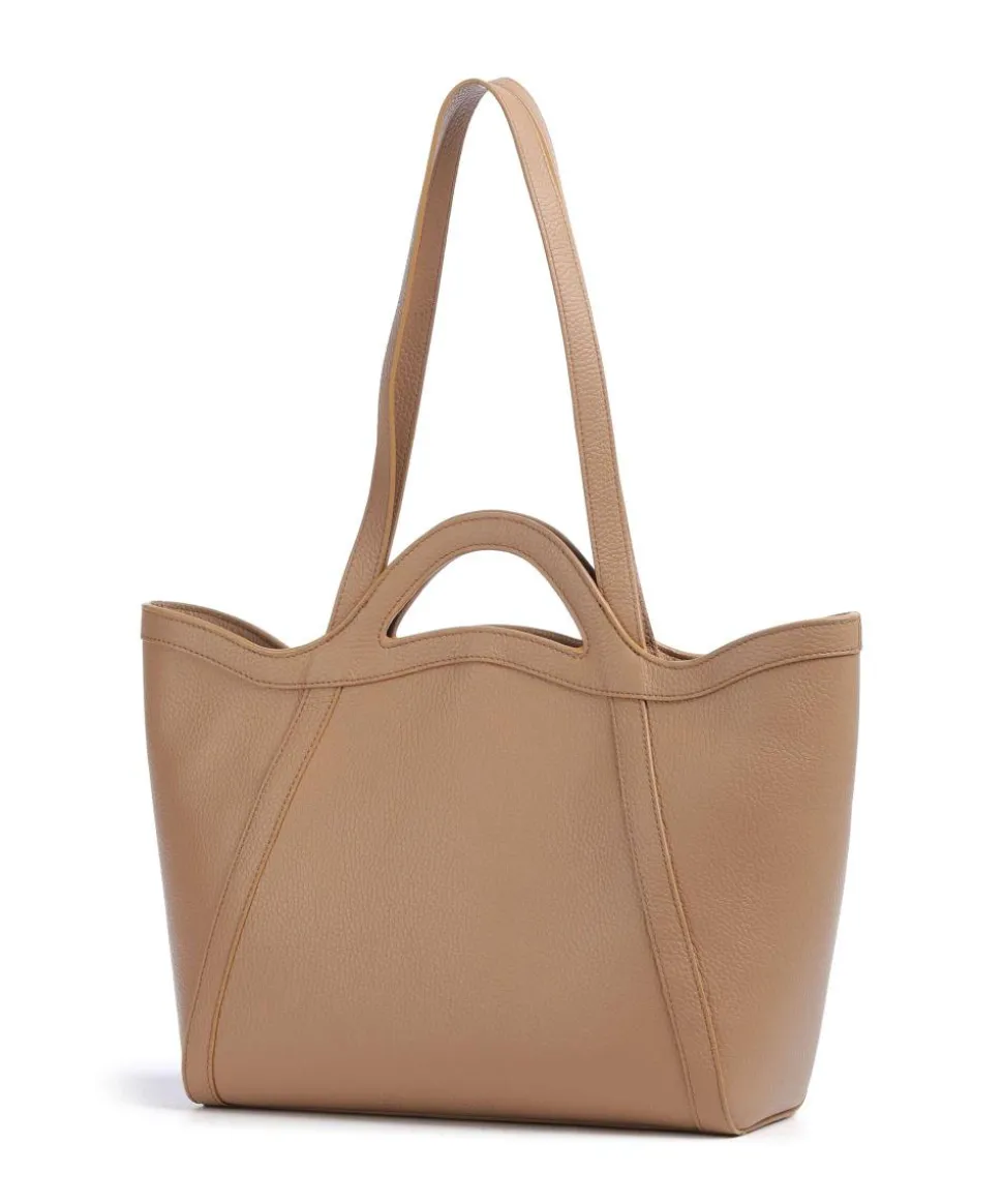 Amalia Shopper genarbtes Leder hellbraun