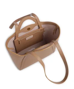 Amalia Shopper genarbtes Leder hellbraun