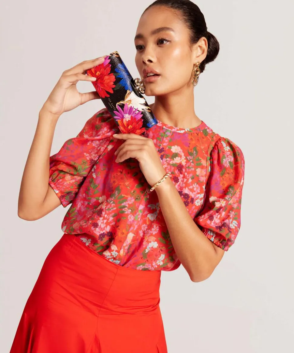 Amaliah Geldbörse genarbtes Rindsleder schwarz