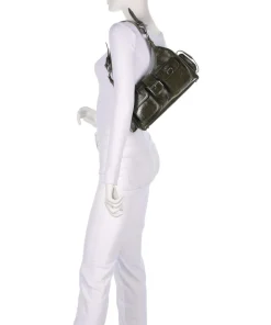 Amelia Schultertasche fein genarbtes Rindsleder khaki