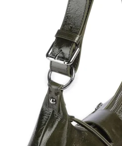 Amelia Schultertasche fein genarbtes Rindsleder khaki