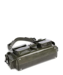 Amelia Schultertasche fein genarbtes Rindsleder khaki