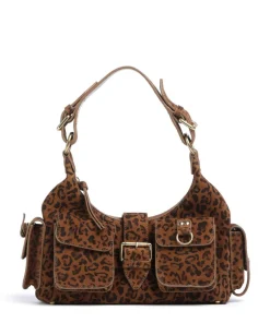 Amelia Small Schultertasche aufgerautes Rindsleder braun