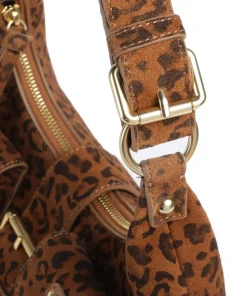 Amelia Small Schultertasche aufgerautes Rindsleder braun