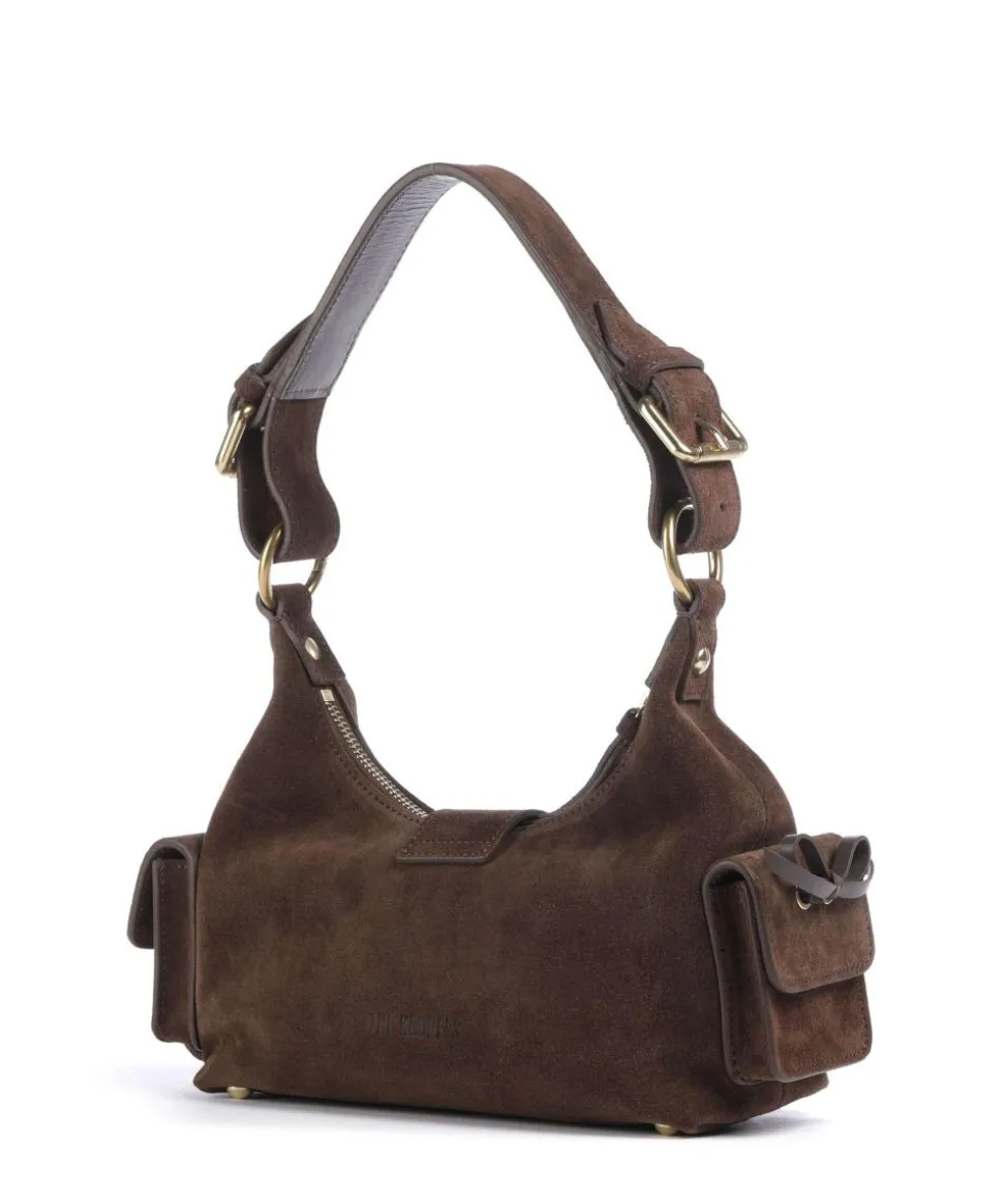 Amelia Small Schultertasche aufgerautes Rindsleder braun