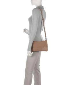 Anea Umhängetasche Polyester, genarbtes Leder hellbraun
