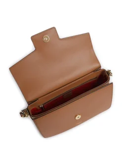 Angele M Schultertasche fein genarbtes Rindsleder camel