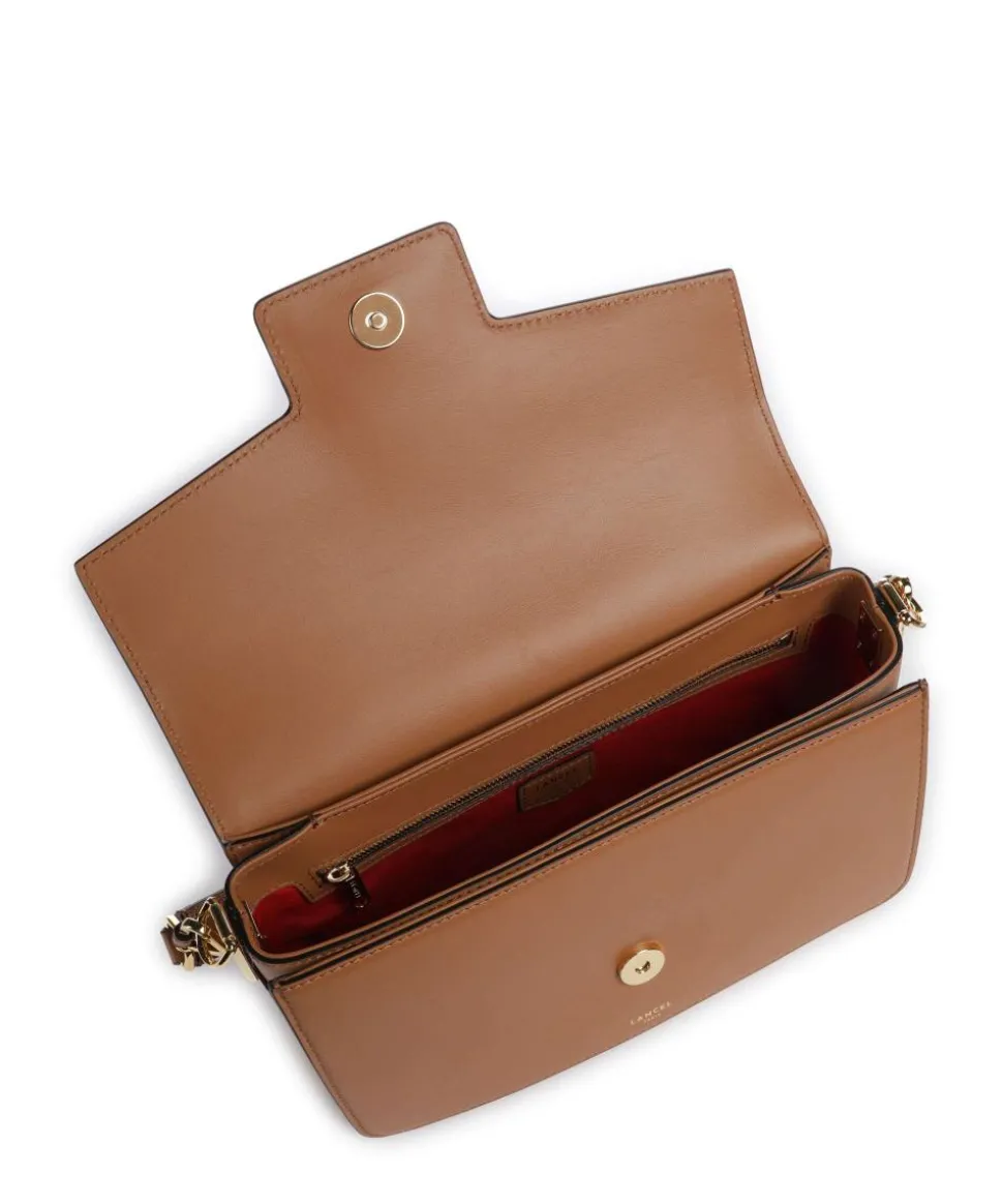 Angele M Schultertasche fein genarbtes Rindsleder camel