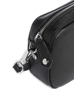 Anna Saffiano Umhängetasche Lederimitat schwarz