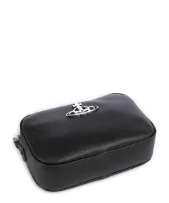 Anna Saffiano Umhängetasche Lederimitat schwarz