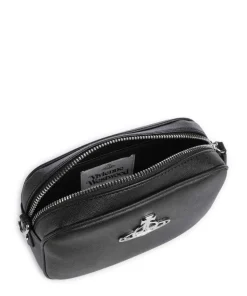 Anna Saffiano Umhängetasche Lederimitat schwarz