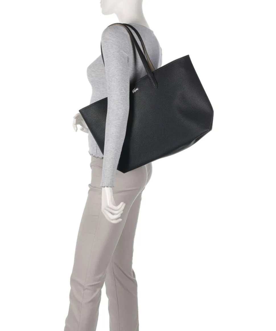 Anna Shopper Lederimitat schwarz