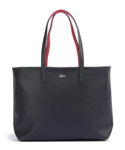 Anna Shopper Lederimitat navy