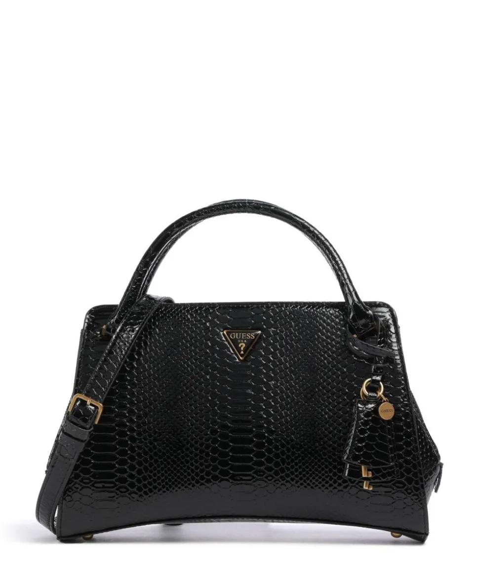 Annita Python Handtasche Lederimitat schwarz