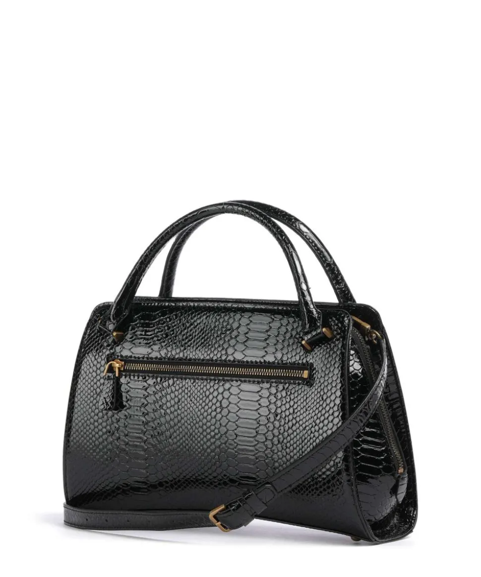 Annita Python Handtasche Lederimitat schwarz