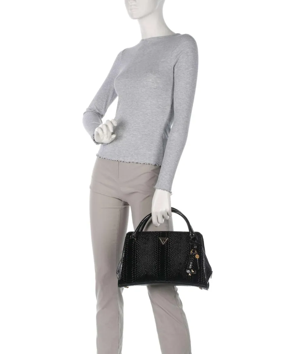 Annita Python Handtasche Lederimitat schwarz