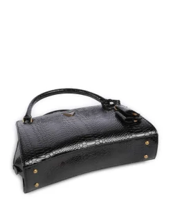 Annita Python Handtasche Lederimitat schwarz