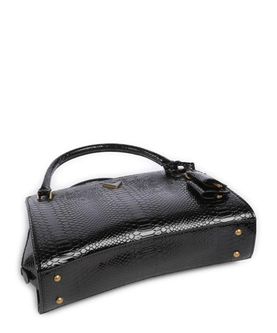 Annita Python Handtasche Lederimitat schwarz