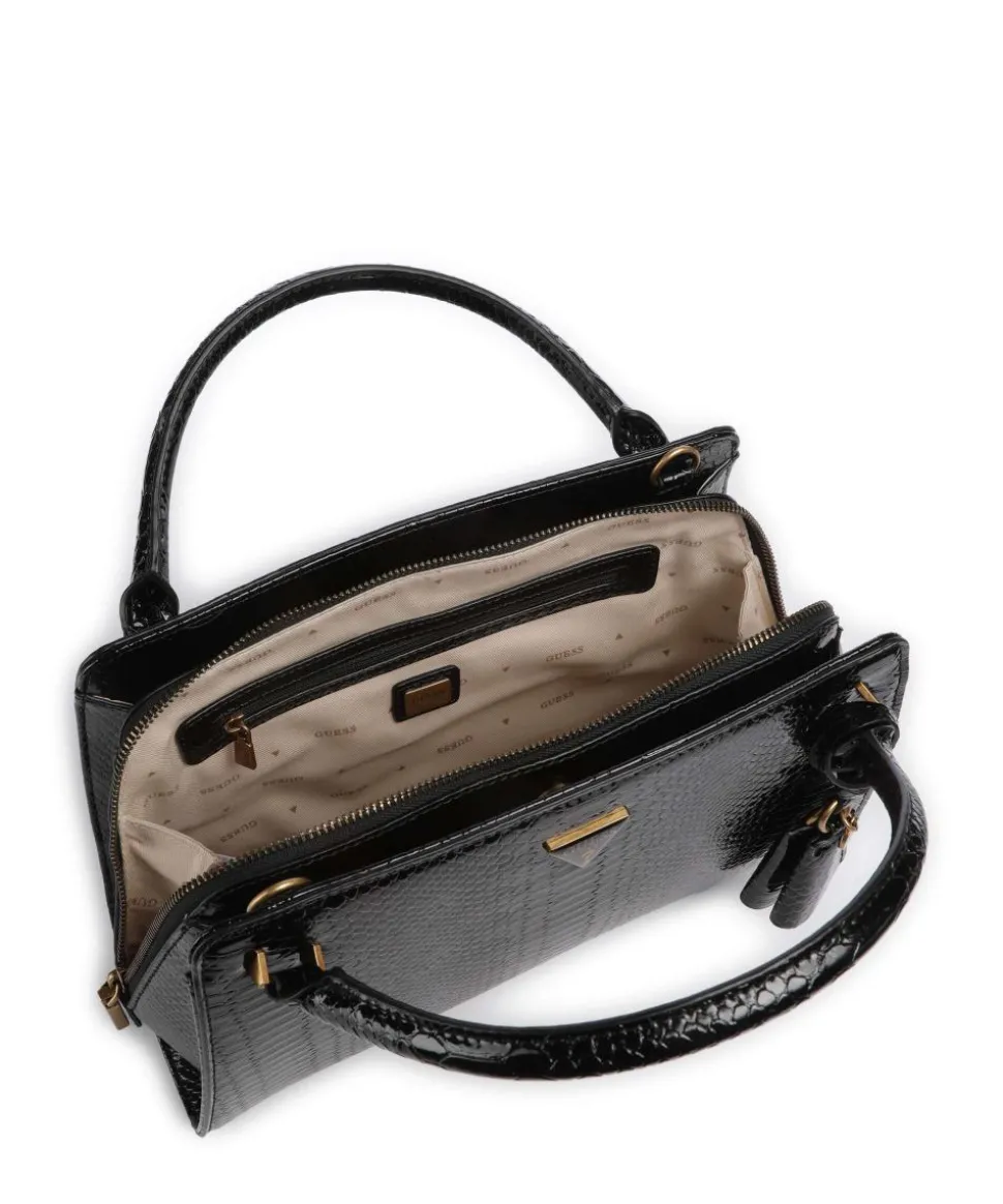 Annita Python Handtasche Lederimitat schwarz