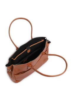 Anouk Anouk Shopper 13″ genarbtes Leder cognac