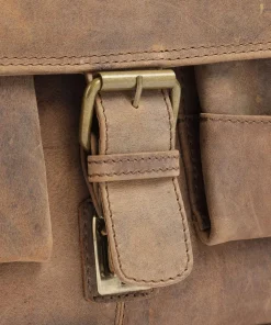 Antic Aktentasche 15″ aufgerautes Leder hellbraun