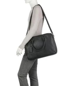 Antique Avery Aktentasche 15″ genarbtes Leder schwarz