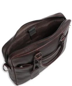 Antique Avery Aktentasche 15″ genarbtes Leder dunkelbraun