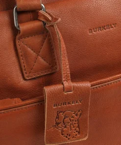 Antique Avery Aktentasche 17″ genarbtes Leder cognac