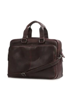 Antique Avery Aktentasche 15″ genarbtes Leder mahagoni