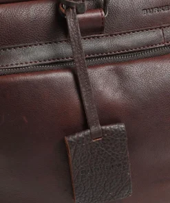 Antique Avery Aktentasche 15″ genarbtes Leder mahagoni