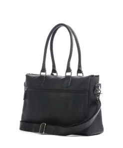 Antique Avery Aktentasche 15.6″ genarbtes Leder schwarz