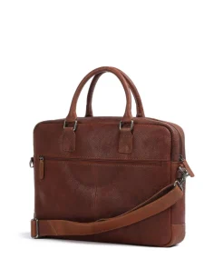 Antique Avery Aktentasche 15″ genarbtes Leder braun