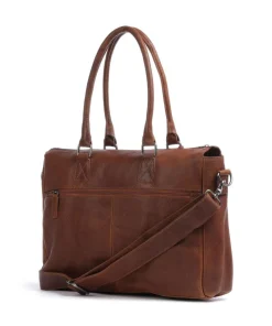 Antique Avery Aktentasche 15.6″ genarbtes Leder cognac