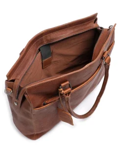 Antique Avery Aktentasche 15″ genarbtes Leder tan