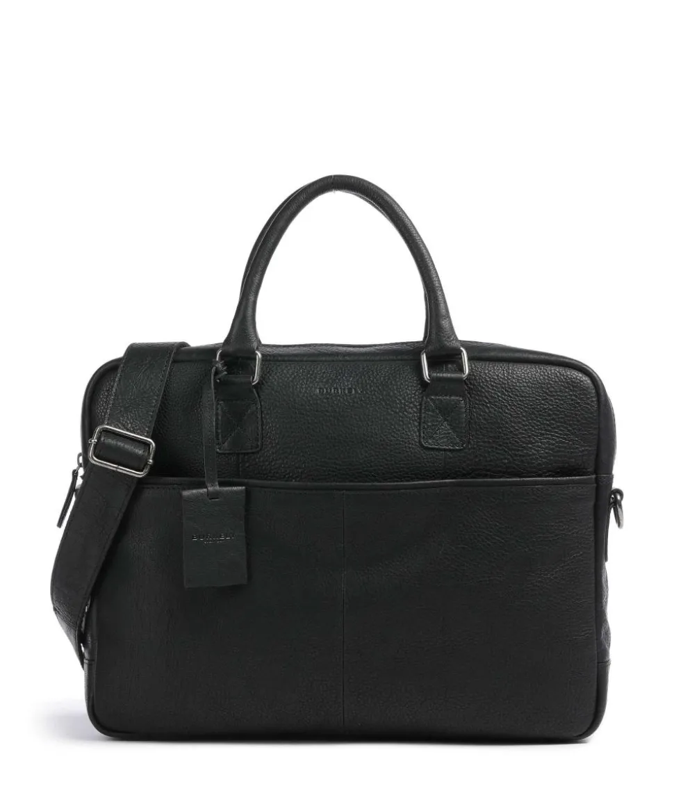 Antique Avery Aktentasche 15″ genarbtes Leder schwarz