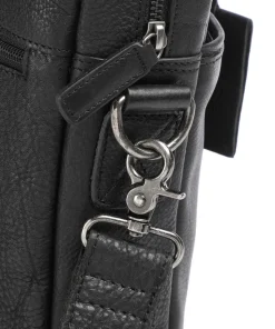 Antique Avery Aktentasche 15″ genarbtes Leder schwarz