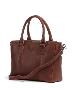 Antique Avery Handtasche genarbtes Leder braun