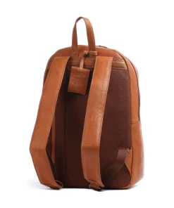 Antique Avery Rucksack 14″ genarbtes Leder cognac