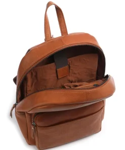 Antique Avery Rucksack 14″ genarbtes Leder cognac